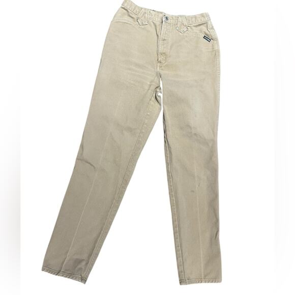 Vintage “Rockies” Rocky Mountain Jeans in Tan Cotton Women’s 13/14 Made in USA